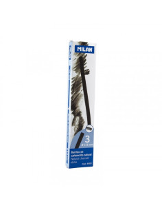 CAJA 3 BARRITAS DE CARBONCILLO NATURAL DIAMETRO 6-8MM MILAN 4403