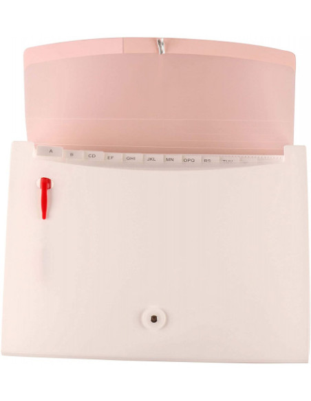 CARPETA ACORDEÓN DISEÑO CON 13 COMPARTIMENTOS COLOR DREAM ROSA TARIFOLD 511323