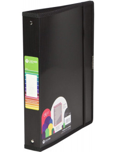 CARPETA ANILLAS POLIPROPILENO DUNE A4+ 4/25MM GOMA NEGRO CARCHIVO 12370406