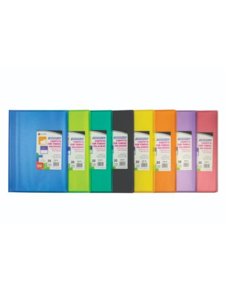 CARPETA CARCHIPLAS-BOOK A4 POLIPROPILENO 20 FUNDAS SOLDADAS NEGRO CARCHIVO 50302006