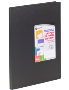CARPETA CARCHIPLAS-BOOK A4 POLIPROPILENO 30 FUNDAS SOLDADAS NEGRO CARCHIVO 50303006 2