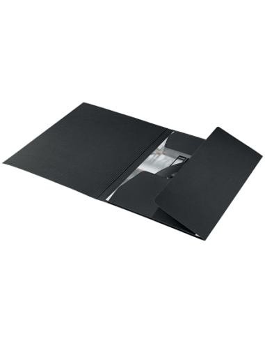 CARPETA CARTON 3 SOLAPAS A4 RECYCLE 100% NEGRO...