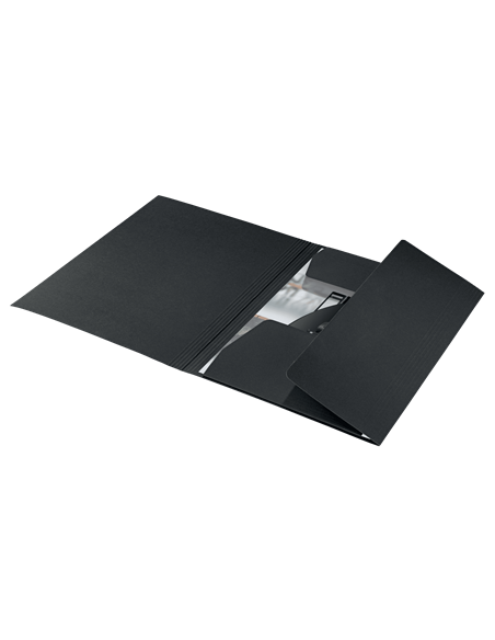 CARPETA CARTON 3 SOLAPAS A4 RECYCLE 100% NEGRO LEITZ 39060095