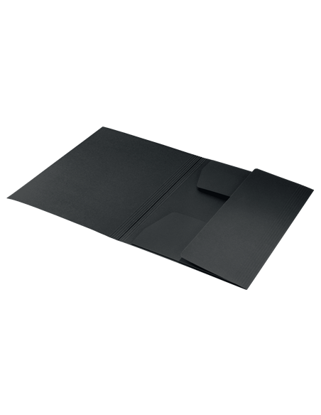 CARPETA CARTON 3 SOLAPAS A4 RECYCLE 100% NEGRO LEITZ 39060095