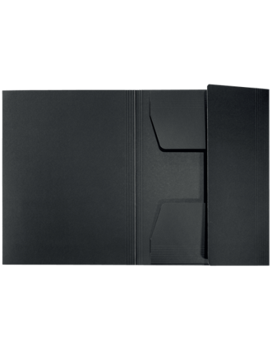 CARPETA CARTON 3 SOLAPAS A4 RECYCLE 100% NEGRO...