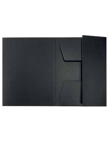 CARPETA CARTON 3 SOLAPAS A4 RECYCLE 100% NEGRO LEITZ 39060095