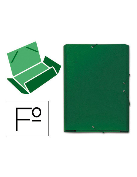 CARPETA CARTON COMPACTO GOFRADO Nº 8.FOLIO GOMA SOLAPA VERDE MARIOLA 5285VE