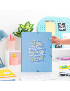 CARPETA CARTON SEPARADORA CON GOMA ELASTICA "HOY TE SOBRAN MOTIVOS PARA.. "MR.WONDERFUL WOA09755ES 2
