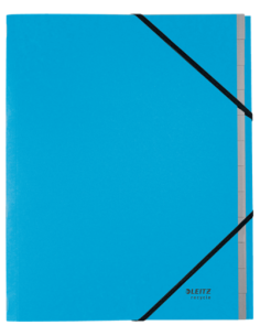 CARPETA CLASIFICADORA DE CARTON 12 POSICIONES A4 RECYCLE 100% AZUL LEITZ 39150035