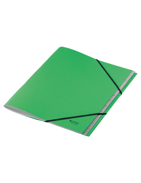 CARPETA CLASIFICADORA DE CARTON 12 POSICIONES A4 RECYCLE 100% VERDE LEITZ 39150055