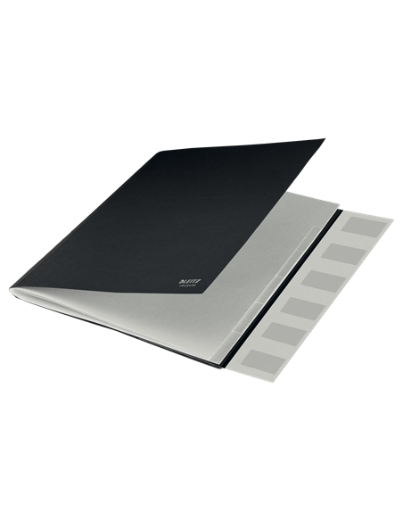 CARPETA CLASIFICADORA DE CARTON 6 POSICIONES A4 RECYCLE 100% NEGRO LEITZ 39140095