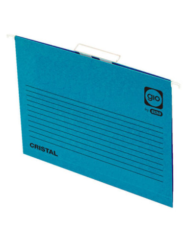 CARPETA COLGANTE CAJÓN VISOR CORTO CRISTAL FOLIO LOMO V COLOR AZUL GIO 400021954