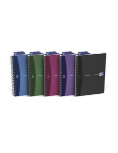 CUADERNO TAPA PLÁSTICO A5 90 HOJAS 5X5 COLORES SURTIDOS URBAN MIX OXFORD 100104341 2
