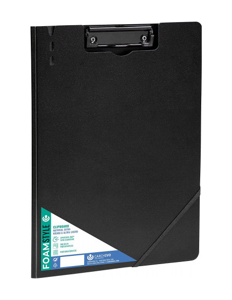 CARPETA C/PINZA A4 POLIPROPILENO RIGIDO FOAM STLYE NEGRO CARCHIVO 63040106