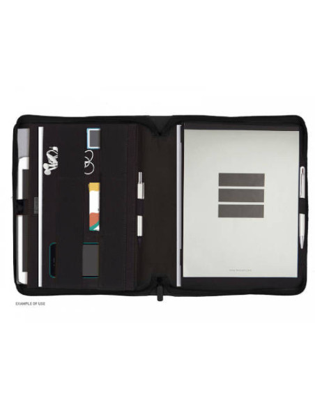 CARPETA CONGRESO PORTADOCUMENTOS CREMALLERA SERIE 00 A4 NEGRO J954 FINOCAM 5095060