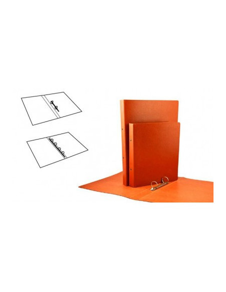 CARPETA ANILLAS REDONDAS CARTON GOFRADO FOLIO NATURAL 2-A-25 MM. Nº 12 CUERO REDONDA  MARIOLA 5182N