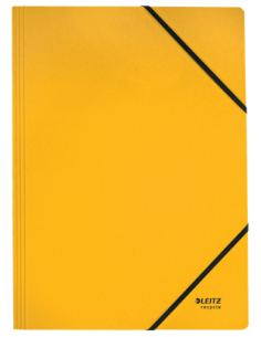 CARPETA DE CARTON CON GOMAS Y SIN SOLAPAS A4 RECYCLE 100% AMARILLO LEITZ 39080015