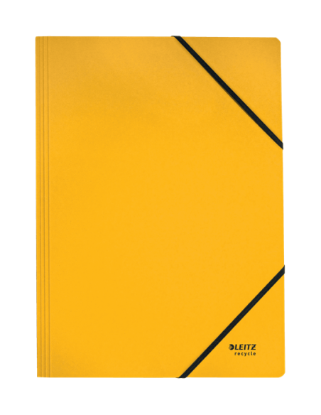 CARPETA DE CARTON CON GOMAS Y SIN SOLAPAS A4 RECYCLE 100% AMARILLO LEITZ 39080015