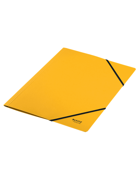 CARPETA DE CARTON CON GOMAS Y SIN SOLAPAS A4 RECYCLE 100% AMARILLO LEITZ 39080015