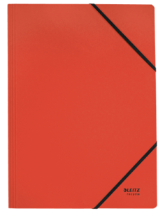 CARPETA DE CARTON CON GOMAS Y SIN SOLAPAS A4 RECYCLE 100% ROJO LEITZ 39080025