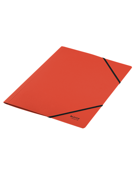 CARPETA DE CARTON CON GOMAS Y SIN SOLAPAS A4 RECYCLE 100% ROJO LEITZ 39080025