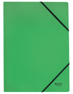 CARPETA DE CARTON CON GOMAS Y SIN SOLAPAS A4 RECYCLE 100% VERDE LEITZ 39080055