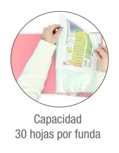 CARPETA DE FUNDAS ESPIRAL LIVE & GO TP A4...