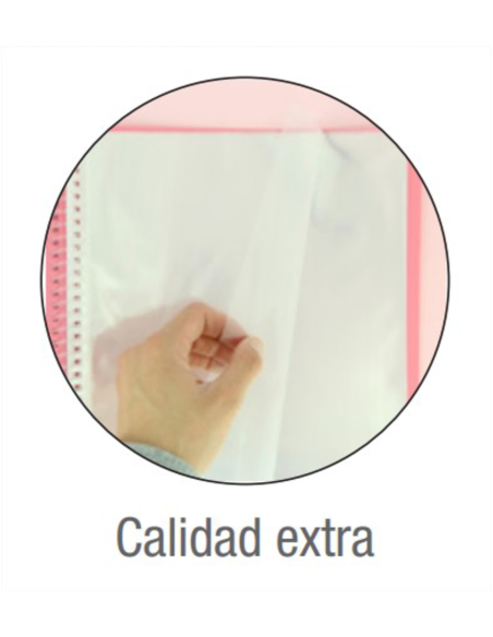CARPETA DE FUNDAS ESPIRAL LIVE & GO TP A4 C/GOMA 40 FUNDAS - SURTIDO PASTEL OXFORD 400146224
