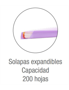 CARPETA DE GOMAS CON SOLAPAS LIVE & GO TP A4+ - SURTIDO PASTEL OXFORD 400146208 2
