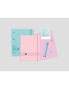 CARPETA DE FUNDAS ESPIRAL LIVE & GO TP A4 C/GOMA 20 FUNDAS - SURTIDO PASTEL OXFORD 400146212 2