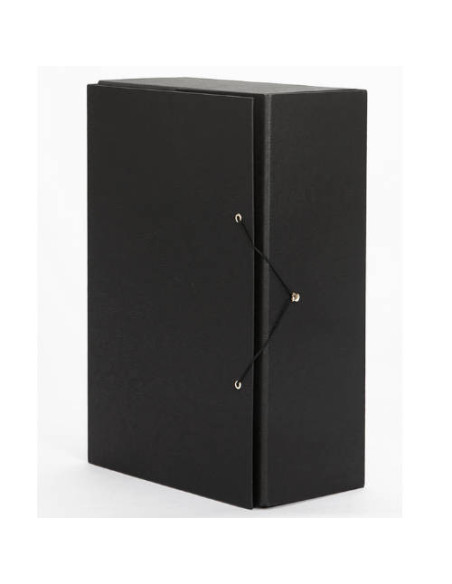 CARPETA DE PROYECTOS LOMO 150 CIERRE GOMAS EN COLOR NEGRO PARDO 971601