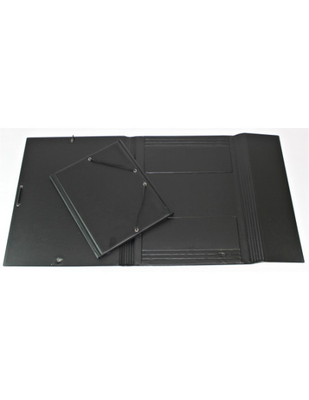CARPETA FORMATO FOLIO GOMAS Y SOPALAS PVC NEGRA IBERPLAS 343CS00
