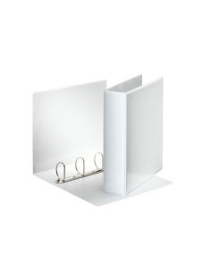 CARPETA PERSONALIZABLE PVC 2 BOLSILLOS ANILLAS 2-25 MM. FORMATO A4 COLOR BLANCO ESSELTE 49737