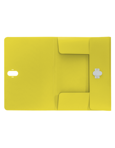 CARPETA POLIPROPILENO 3 SOLAPAS Y CIERRE BROCHE GIRATORIO A4 RECYCLE AMARILLO LEITZ 46220015