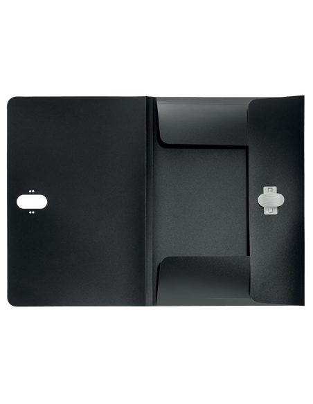 CARPETA POLIPROPILENO 3 SOLAPAS Y CIERRE BROCHE GIRATORIO A4 RECYCLE NEGRO LEITZ 46220095
