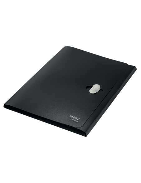 CARPETA POLIPROPILENO 3 SOLAPAS Y CIERRE BROCHE GIRATORIO A4 RECYCLE NEGRO LEITZ 46220095