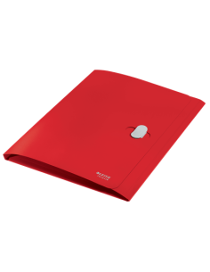 CARPETA POLIPROPILENO 3 SOLAPAS Y CIERRE BROCHE GIRATORIO A4 RECYCLE ROJO LEITZ 46220025