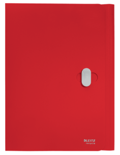 CARPETA POLIPROPILENO 3 SOLAPAS Y CIERRE BROCHE GIRATORIO A4 RECYCLE ROJO LEITZ 46220025 2