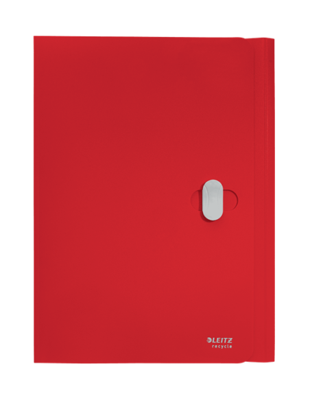 CARPETA POLIPROPILENO 3 SOLAPAS Y CIERRE BROCHE GIRATORIO A4 RECYCLE ROJO LEITZ 46220025