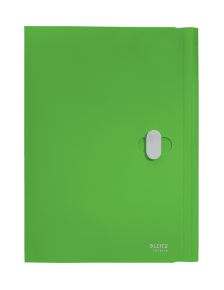 CARPETA POLIPROPILENO 3 SOLAPAS Y CIERRE BROCHE GIRATORIO A4 RECYCLE VERDE LEITZ 46220055