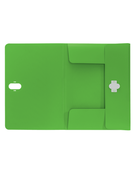 CARPETA POLIPROPILENO 3 SOLAPAS Y CIERRE BROCHE GIRATORIO A4 RECYCLE VERDE LEITZ 46220055