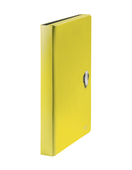 CARPETA POLIPROPILENO ACORDEON 5 POSICIONES+BOLSILLO FRONTAL BROCHE GIRATORIO A4 RECYCLE AMARILLO LEITZ 46240015