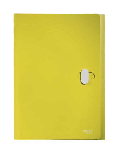CARPETA POLIPROPILENO ACORDEON 5 POSICIONES+BOLSILLO FRONTAL BROCHE GIRATORIO A4 RECYCLE AMARILLO LEITZ 46240015