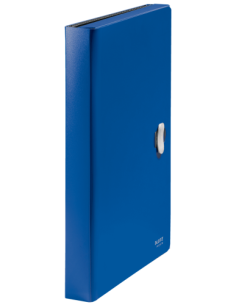 CARPETA POLIPROPILENO ACORDEON 5 POSICIONES+BOLSILLO FRONTAL BROCHE GIRATORIO A4 RECYCLE AZUL LEITZ 46240035
