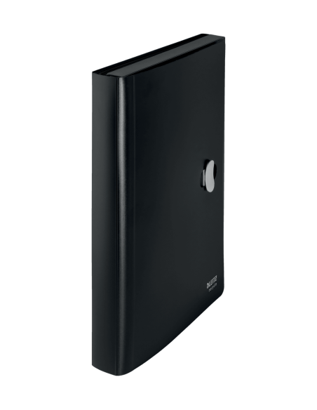 CARPETA POLIPROPILENO ACORDEON 5 POSICIONES+BOLSILLO FRONTAL BROCHE GIRATORIO A4 RECYCLE NEGRO LEITZ 46240095