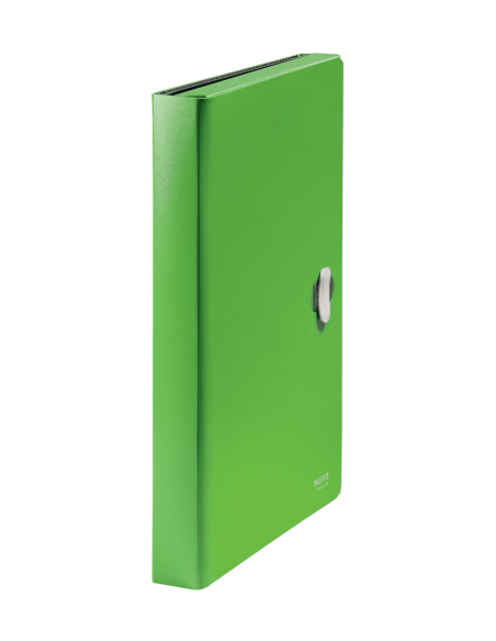 CARPETA POLIPROPILENO ACORDEON 5 POSICIONES+BOLSILLO FRONTAL BROCHE GIRATORIO A4 RECYCLE VERDE LEITZ 46240055