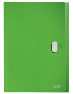 CARPETA POLIPROPILENO ACORDEON 5 POSICIONES+BOLSILLO FRONTAL BROCHE GIRATORIO A4 RECYCLE VERDE LEITZ 46240055 2