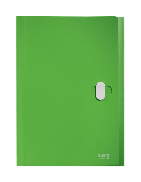 CARPETA POLIPROPILENO ACORDEON 5 POSICIONES+BOLSILLO FRONTAL BROCHE GIRATORIO A4 RECYCLE VERDE LEITZ 46240055