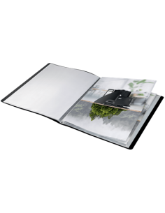 CARPETA POLIPROPILENO CON 40 FUNDAS A4 RECYCLE NEGRO LEITZ 46770095 2
