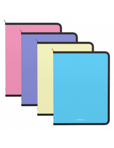 CARPETA POLIPROPILENO CON CREMALLERA MATT PASTEL A4 COLORES SURTIDOS ERICH KRAUSE 59221